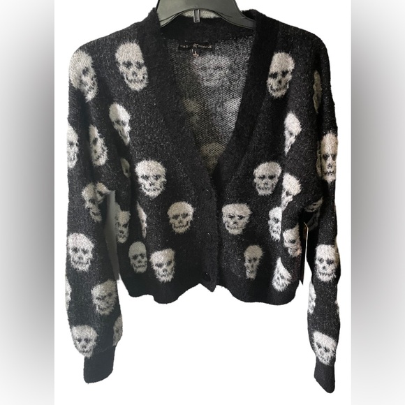 HP 💖 Super Soft Cropped Skull Cardigan - Picture 8 of 12